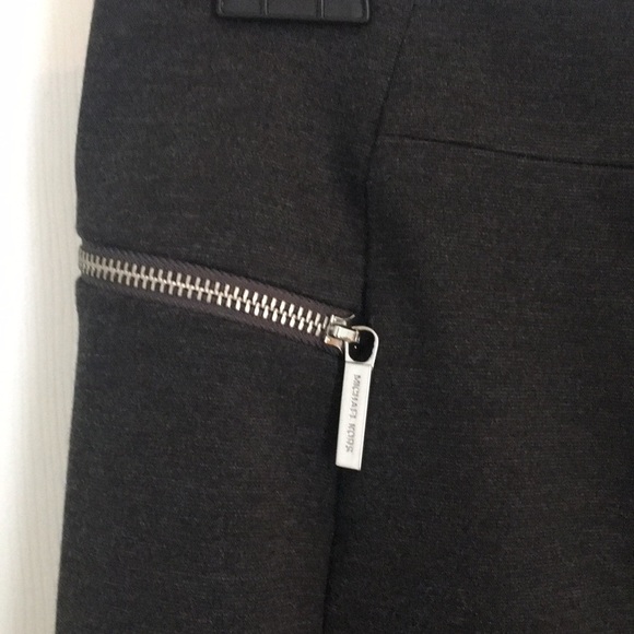 NWT Michael Kors Charcoal Gray Ponte Knit Pencil Skirt - 8 - Picture 5 of 13